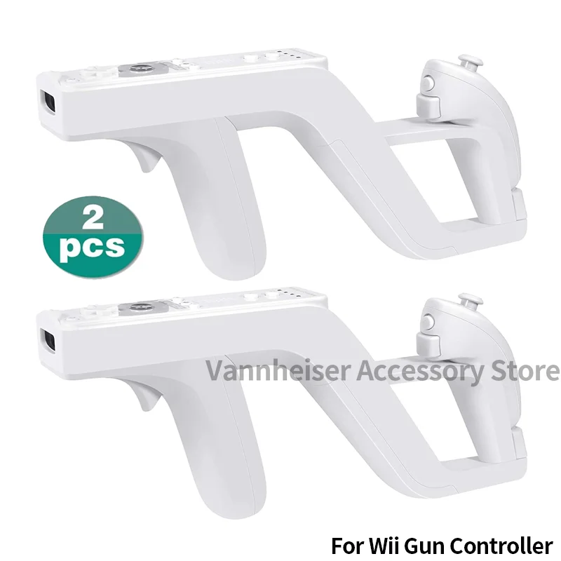 2PCS WII Zapper Gun สำหรับ Nintendo Wii รีโมทคอนโทรลยิงปืน Zapper รีโมทคอนโทรลไร้สายเกมอุปกรณ์เสริม