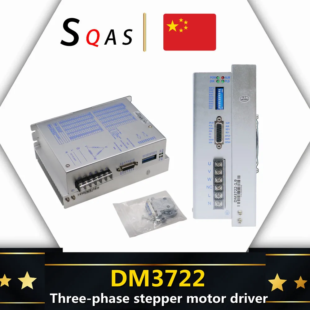 

1Pcs DM3722 Three Phase Digital Driver Fit 110 130 Nema42 Nema52 110BYGH350D Stepper Motor 7A AC110-240V For CNC Milling Router