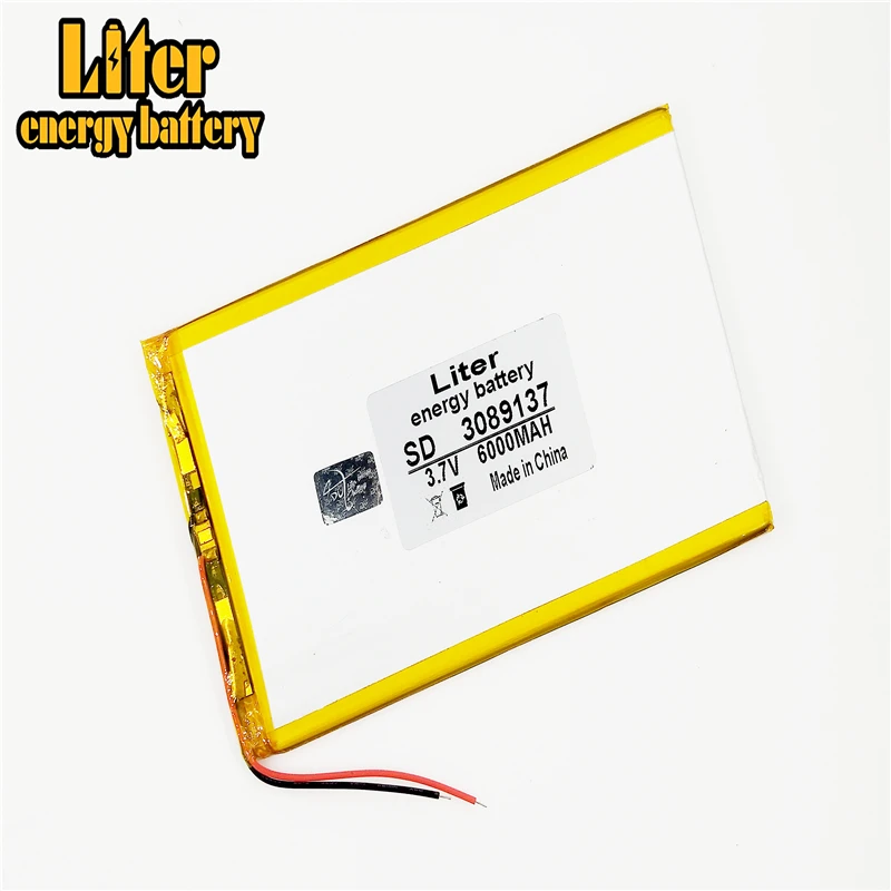 3.7V 3089137 tablet battery 6000 mah each universal rechargeable for tablet pc 8 inch 9 inch 10inch