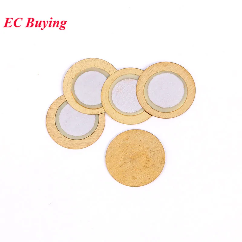 100pcs 12mm 20mm 27mm Thickness 0.33mm Iron Copper Piezo Disc for Buzzer Pressure Sensor Speaker DIY Electronic For Arduino