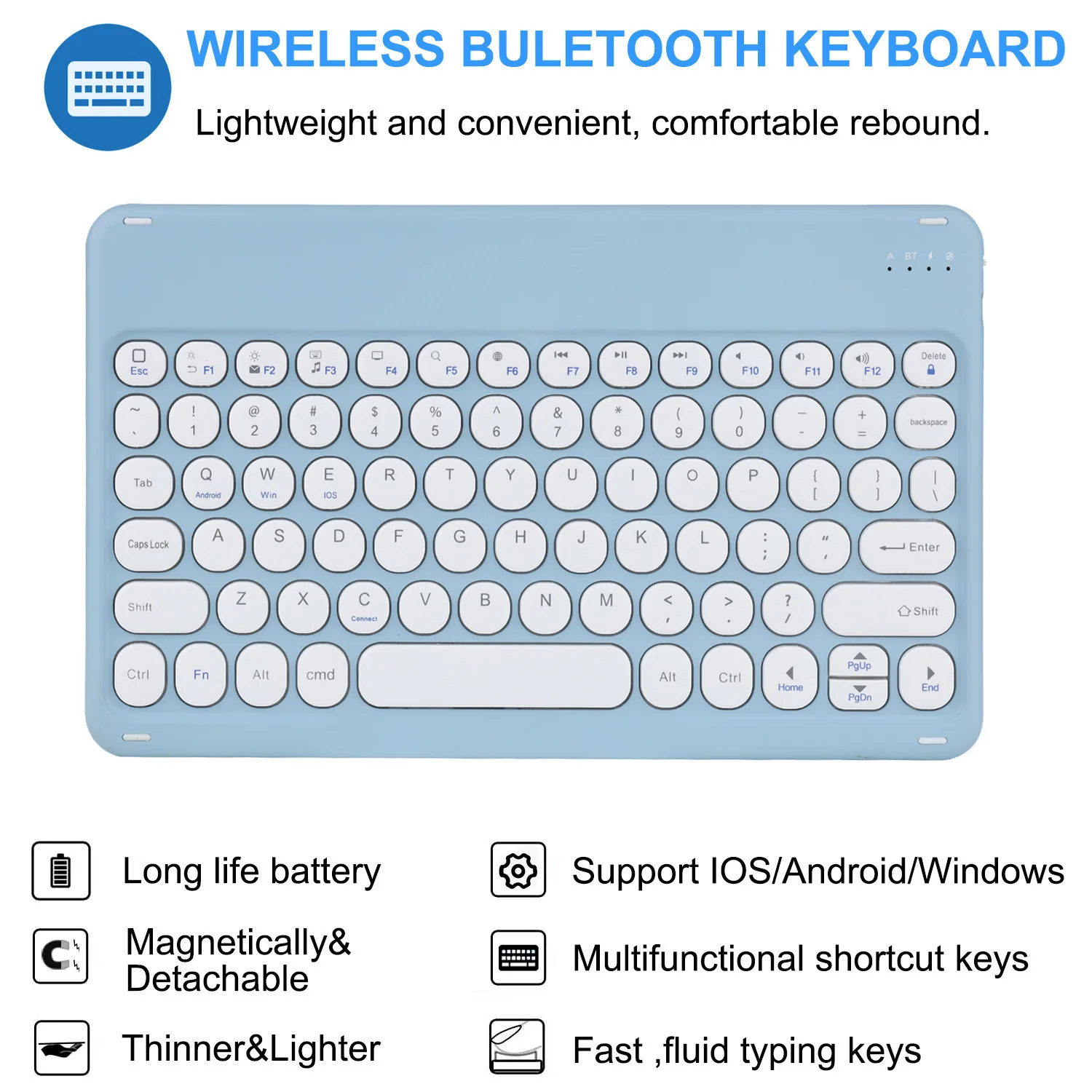 Imagem -05 - Teclado Mágico sem Fio para Ipad Pro Teclado Bluetooth Russo Espanhol Coreano Árabe Hebraico Tailandês 11 2024