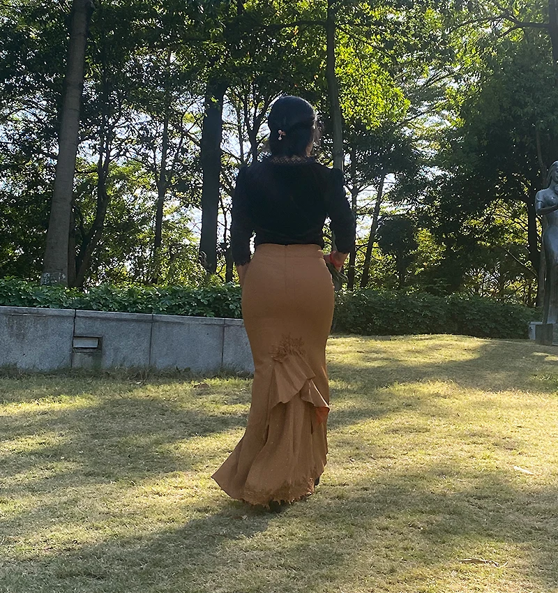 New Women Clothes Asymmetrical Skirt Bowknot Design Ladies Length Skirt Fashion Skirt Set Women 2022 Luxury Female Bottoms Black