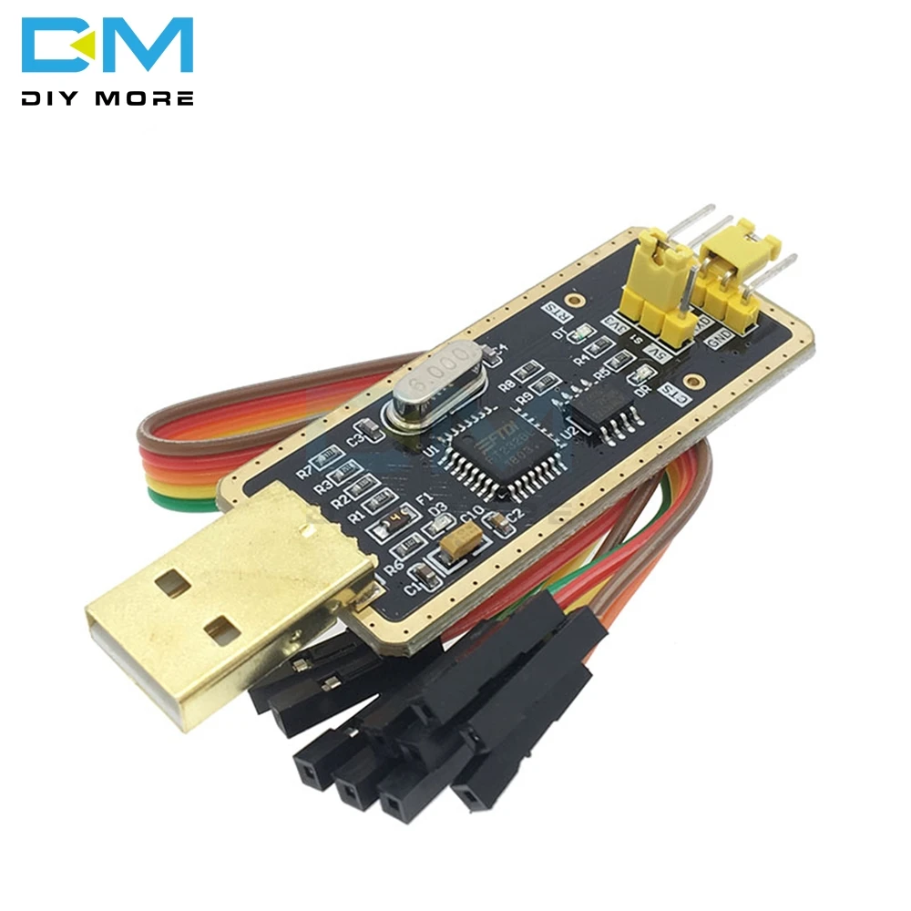 Diymore FT232 FT232BL FT232RL FTDI  USB 2.0 to TTL Download Cable Jumper Serial Adapter Module for Arduino Suport Win10 5V 3.3V