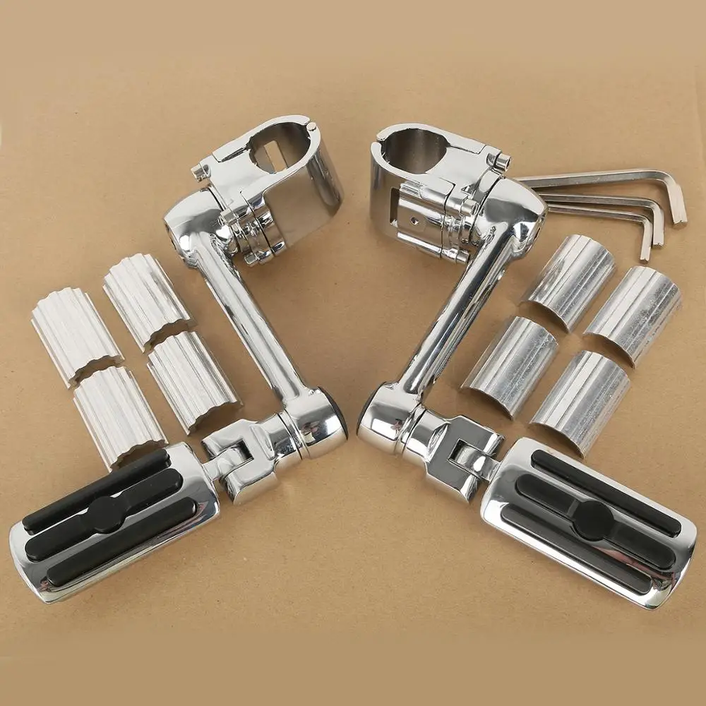 

Motorcycle 1 1/4" Highway Chrome Front Foot pegs Footrest For Honda GL1800 GOLDWING