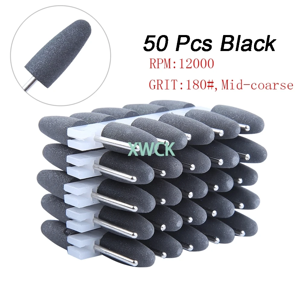 50pcs 2.35mm Dental silicone Polishers Resin Base Acrylic Polishing Burs dental polishing Equipment