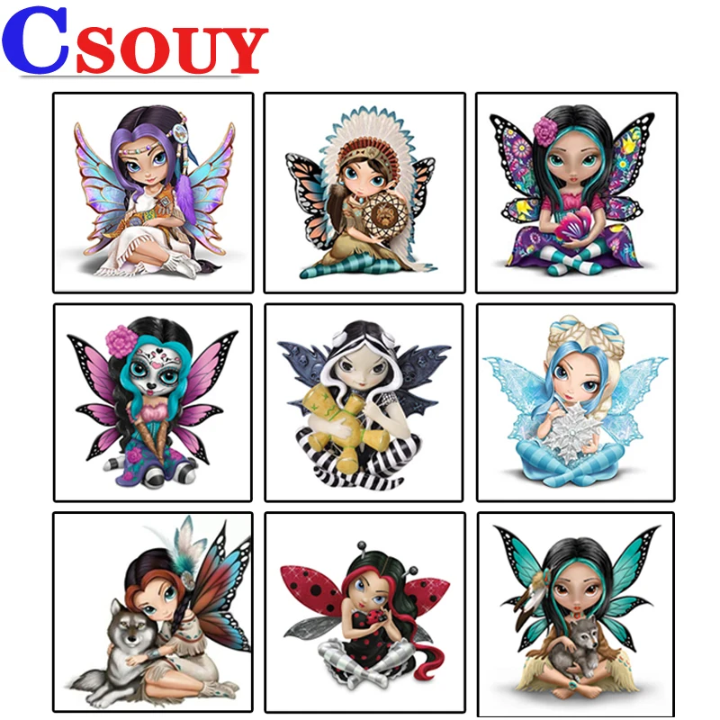 

Csouy 5D Diamond painting Cartoon Girl Pictures Full Square/Round Drill Diamond Embroidery Cross stitch Gift Kits Home Decoratio