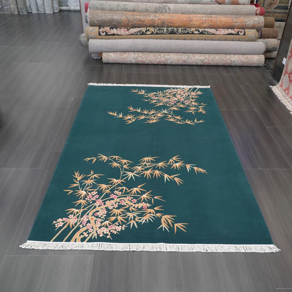 183x274cm handmade wool floral carpets Oriental manual luxury rug (CNW27)