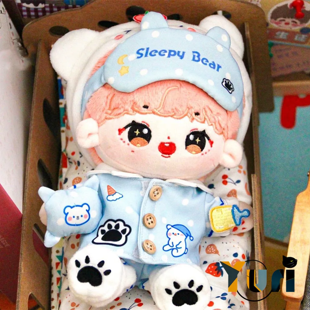 

Limit Kpop Star Slepp Bear Pajamas Suit Clothes Costume Clothing For 15cm 20cm Doll Toy Acc Cute Cosplay Gift C XG