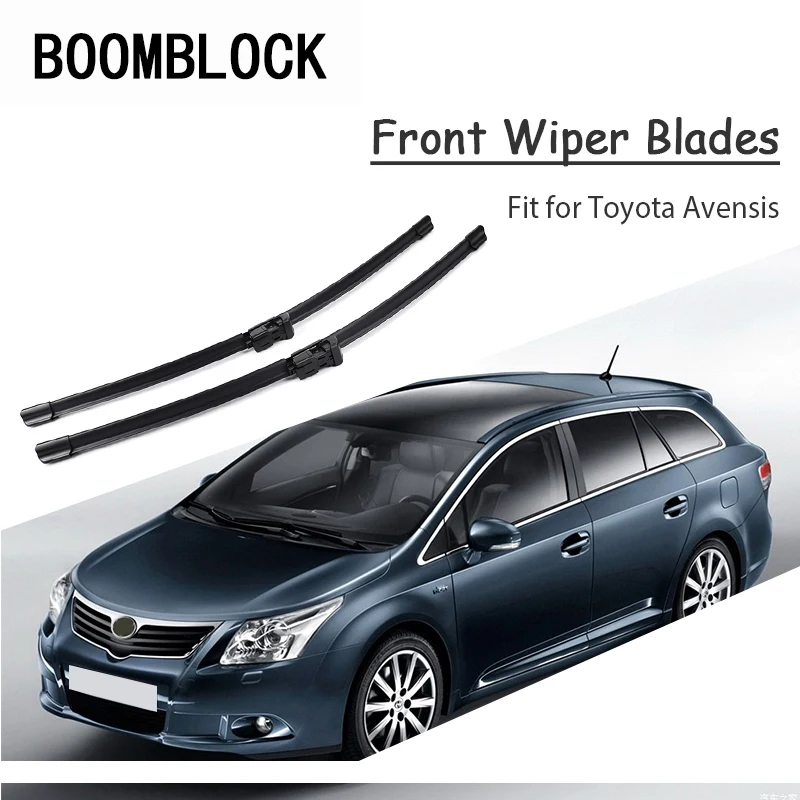 BOOMBLOCK 2pcs Car Accessories Windscreen Rubber Original Wiper Blades Arm Kit For Toyota Avensis T250 T270 2018 2017-2003