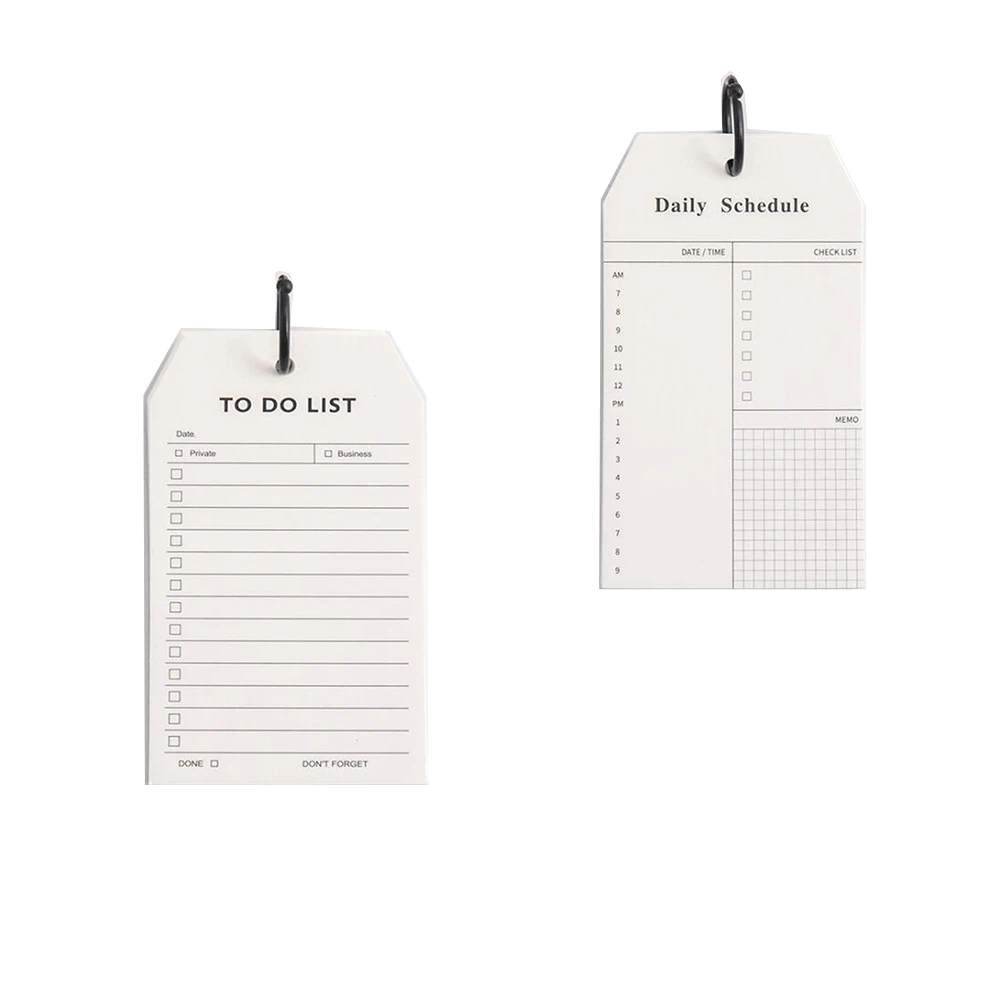 2 Pack Premium Check List Note Pad Daily to Do List Notepad Memo pad With Ring For Shopping Lists Reminders  Appointments