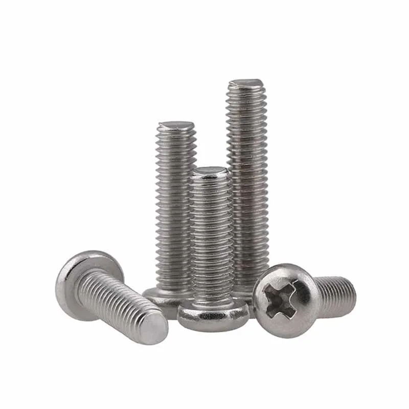 304 Stainless Steel Pan Head Phillips Screws A2 Round Head  Screw/Bolts M1 M1.2 M1.4 M1.6 M2 M2.5 M3 M4