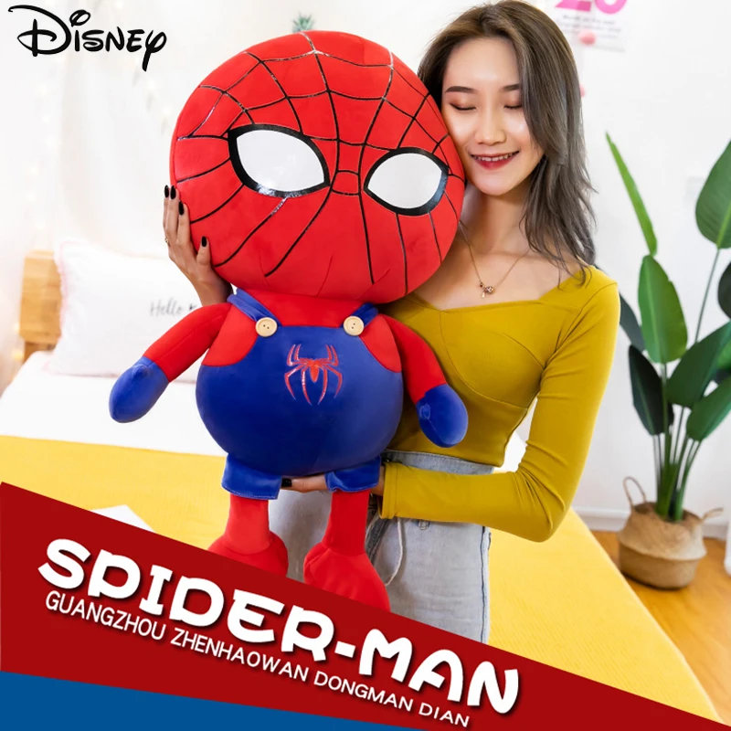 Disney-muñeco de peluche de superhéroe de Los Vengadores, muñeco de peluche de Spiderman, cojín de almohada, decoración para niños, regalo para niños