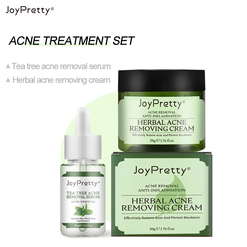 

JoyPretty Facial Skin Care Sets Acne Treatment Cream Serum Pimple Removal Oil Control Plant Face Skincare Cosmetics