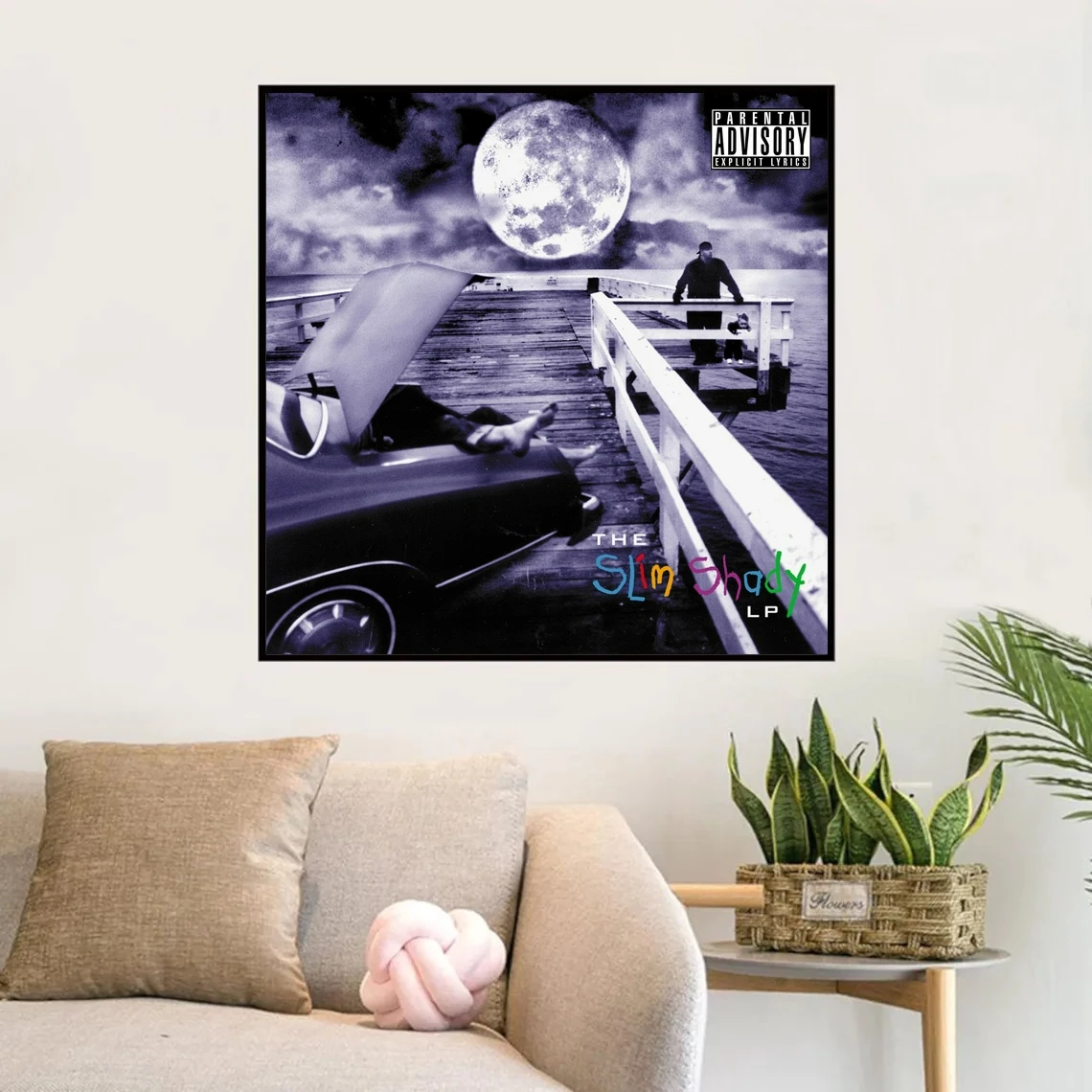 Eminem The Slim Shady LP Music Album Poster Prints Art Canvas Painting Wall Living Room Home Decor (No Frame)