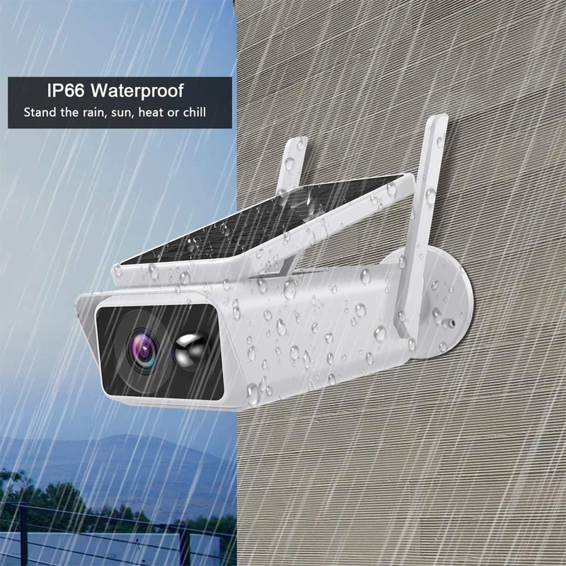 

1080P Outdoor Solar Camera WIFI 3.6mm Lens ICsee APP Two Ways Audio Wireless Video Surveillance Camera 2MP