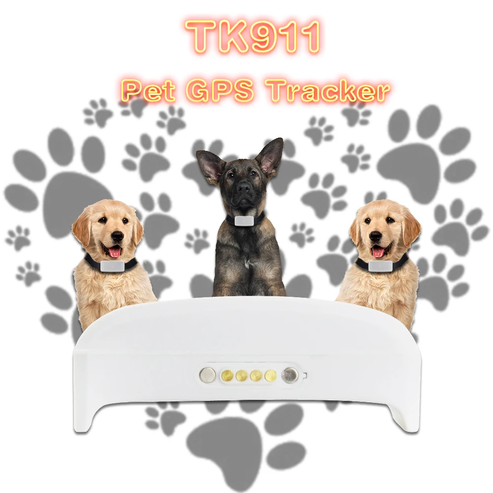 TKSTAR TK911 Mini Wifi Pet Cat Dog GPS Tracker Locator Small Tracking Device Waterproof Real time Google Map Free Web APP Tack