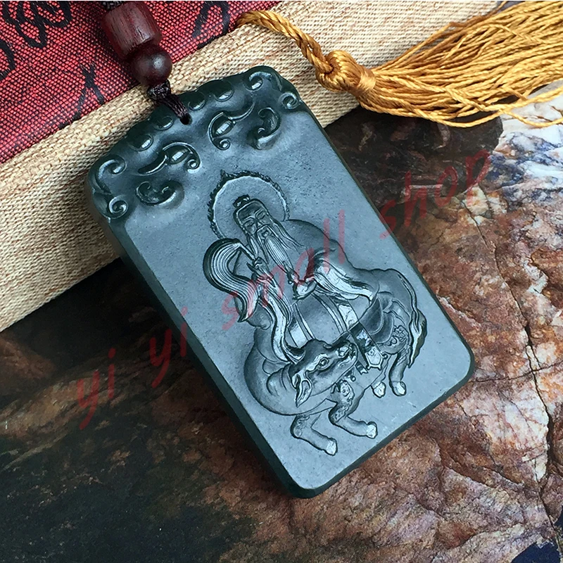 

Taoism Hotan Gray Jade, Talisman to ward off evil spirits, Taoist Sanqing-God Pendant, Taoist Magic Tools, Handcraft