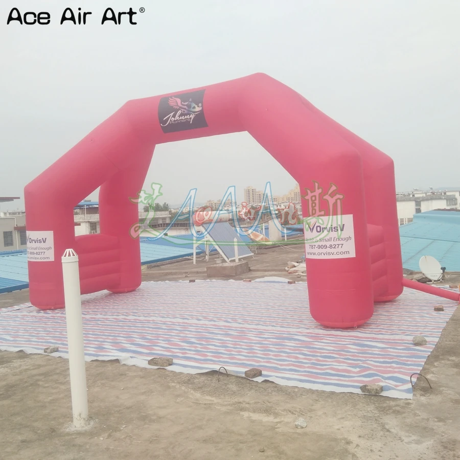 Inflatable Arch for Advertising, Free Standing, Red, Sports Event, Customized Logo by Free Charge