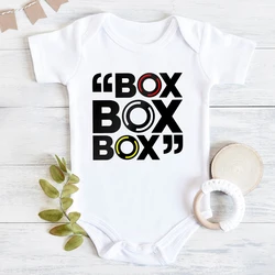 Neugeborenen-Body, kurzärmelig, Overall „Box Box Box“, Formel-1-Reifen-Compound-Design, Baby-Kleidung für Jungen, einfaches Kleinkind-Shirt, Rompe