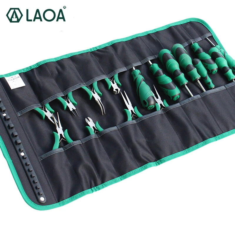 LAOA Oxford ผ้าเครื่องมือม้วนซ่อมกระเป๋าไขควง Mini เครื่องมือช่างไฟฟ้า