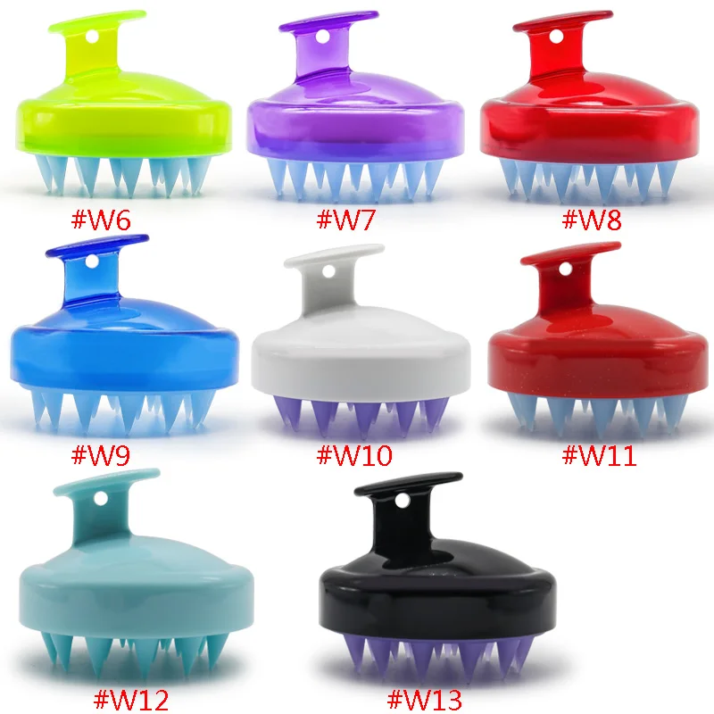 20PCS Silicone Shampoo Scalp Hair Massager Head Body Scalp Massage Brush Comb Hair Washing Comb Shower Brush Bath Spa