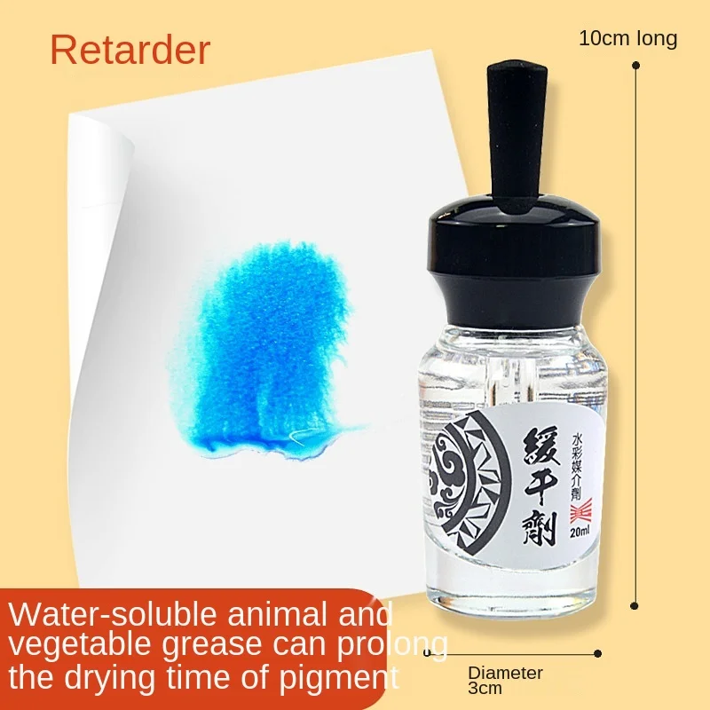 Imagem -04 - Super Visão Aquarela Garrafa Conta-gotas de Vidro Acuarela Pintura Arte Suprimentos Secagem Lenta Boi Goma de Goma Arabe 20ml