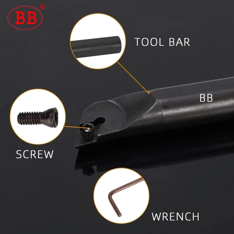 BB Lathe Boring Bar Screw Type Internal Turning STUCR STFCR STWCR S10K S12M C12 H12 HSS Carbide Alloy Steel Tool Holder TCMT TP