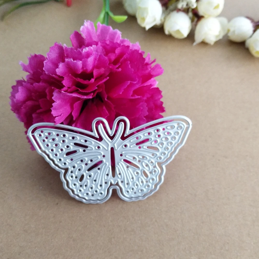 Beautiful butterfly double layer decoration card metal cutting die stamping die scrapbook scrapbook paper process template DIY