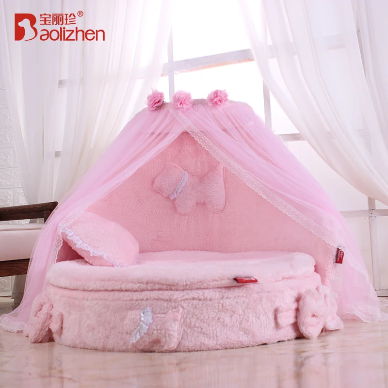 House For Dogs Luxury Dog Bed Princess Dog Bed Lovely Cool Dog Pet Cat Beds Sofa Teddy House Suede Fabric Lace Pet Bed