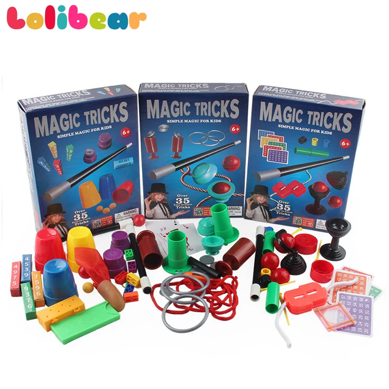 Magic Kit Set with Instruction Manual(not include box) Magic Tricks Close Up Magia Puzzle Simple Gimmick Props Toys for Kids