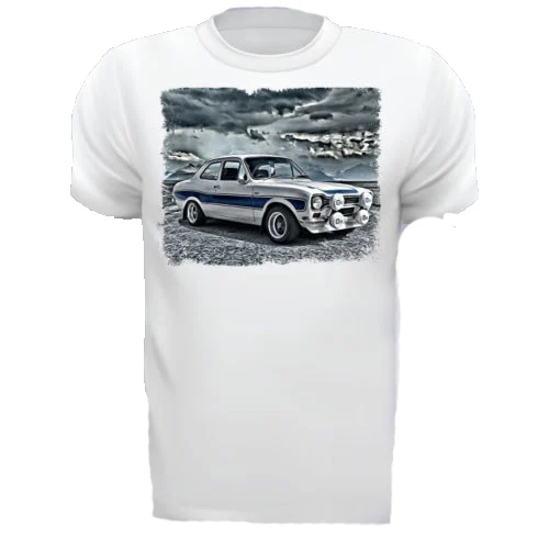 T-Shirt  Fashion Men Hot Sale Men T Shirt Fashion Vintage Retro Car Escort Mk1 Design T Shirt Men Cotton Tees Streetwear