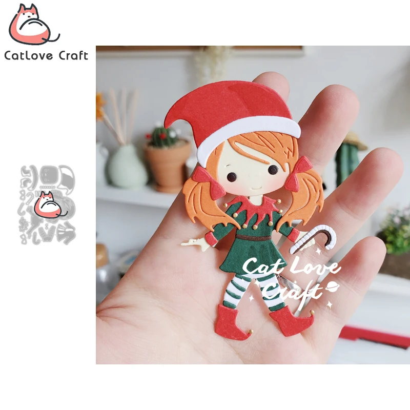 Catlove Christmas Elf Metal Cutting Dies Scrapbooking Mold Stencil Die Cuts Card Making DIY Craft Embossing New Dies For 2020