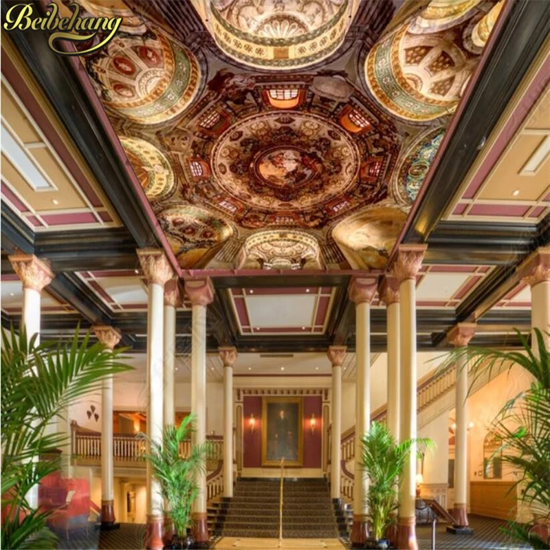 Custom photo wallpaper wall sticker wall paper home decor European art painting ceiling roof 3d mural wallpapers for living room