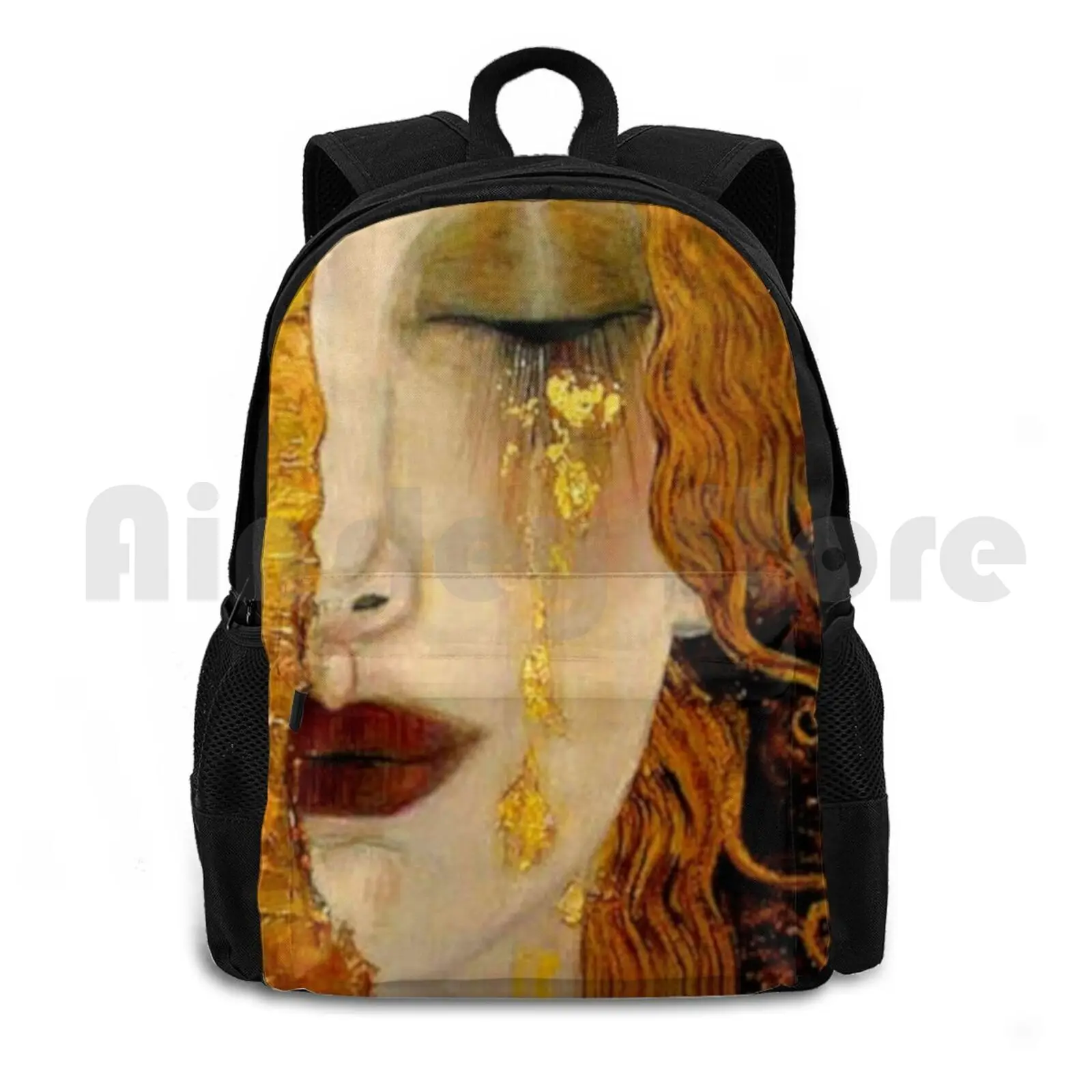 

" Tears " By Gustav Klimt Art Nouveau Symbolism Outdoor Hiking Backpack Waterproof Camping Travel Tears By Gustav Klimt