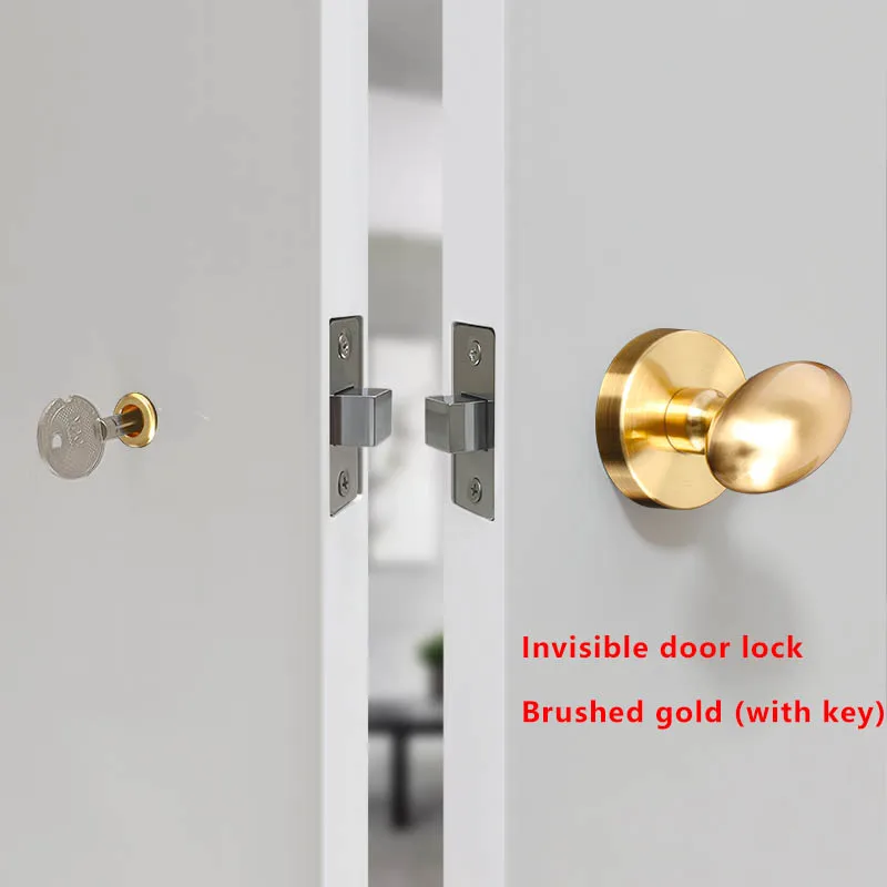 Imagem -02 - Fechadura da Porta do Estilo Americano da Liga de Zinco com Chave Escondida Fechamento Secreto do Formulário Escondido da Porta do Knorr Superior