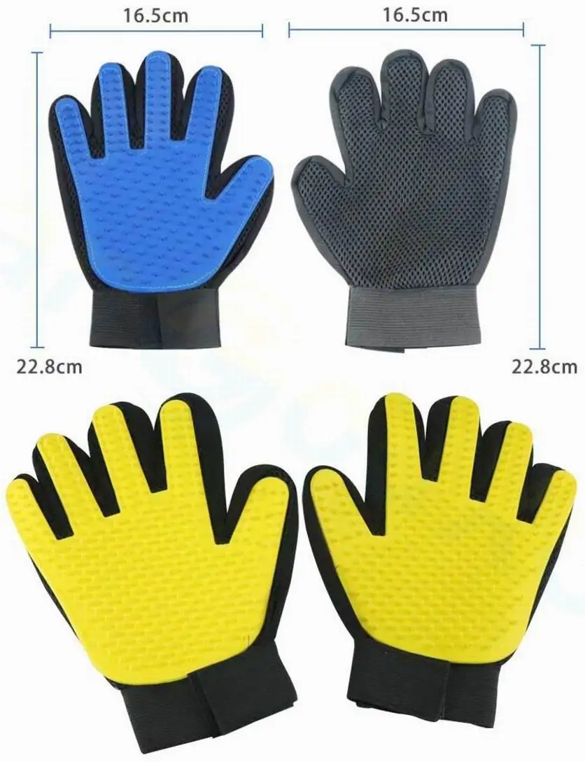 Pet Glove Anti-bite Cat Grooming Gloves dog Bath Clean Massage Hair Remover Brush Cat Hair Deshedding Comb right or left hand