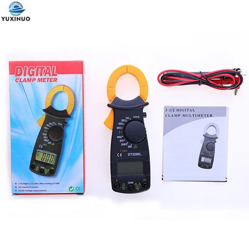 

DT-3266L Digital Amper Clamp Meter Multimeter Current Clamp Pincers Voltmeter Ammeter AC/DC Ohm Current Voltage Tester DT3266L