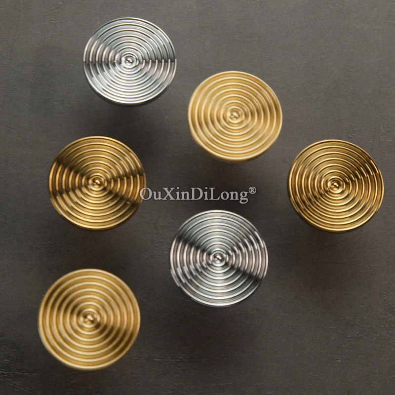 

New Arrival 10Pieces Pure Brass Round Furniture Handles Drawer Pulls Cupboard Wardrobe Kitchen TV Wine Cabinet Pulls Knobs