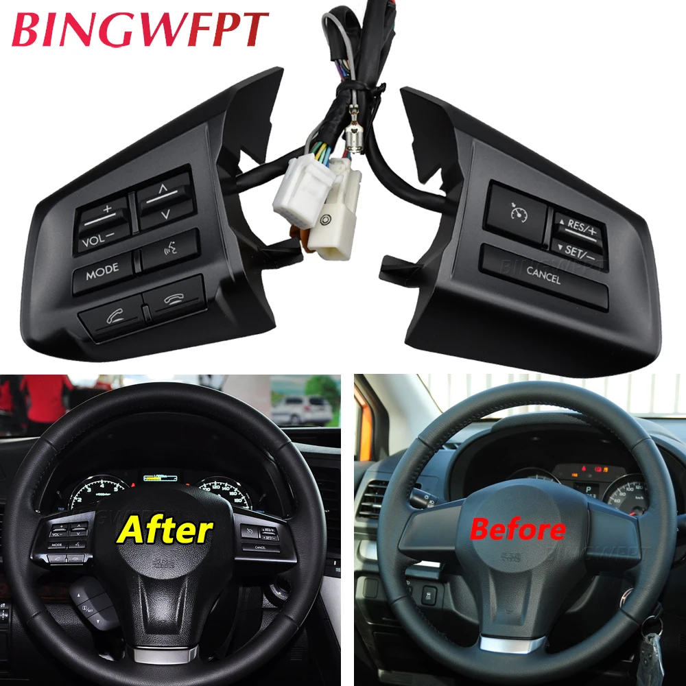 Steering Wheel Button For Subaru XV Crosstrek Forest 2013-2014 Buttons Bluetooth Phone Cruise Control Volume