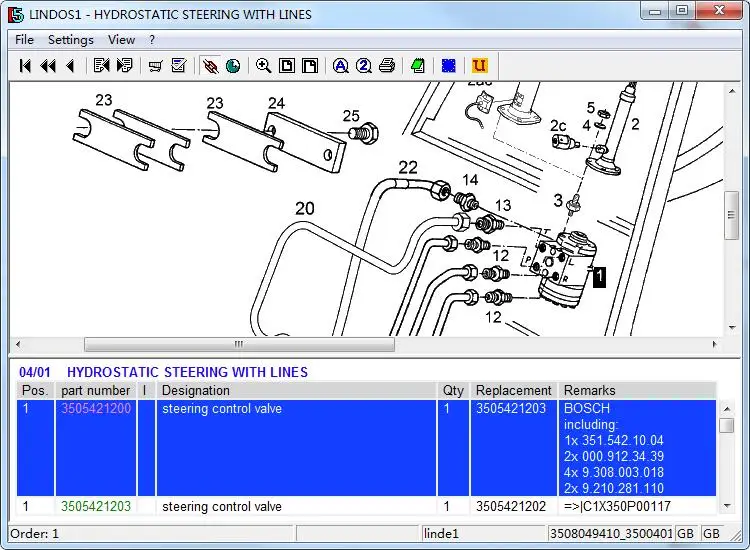 Linde Heftruck Echt Deel 3505421200 Of 3505421202 Of 3505421203 Steering Regelklep Gebruikt Op 350 Diesel Auto H12 H16 H18 h20