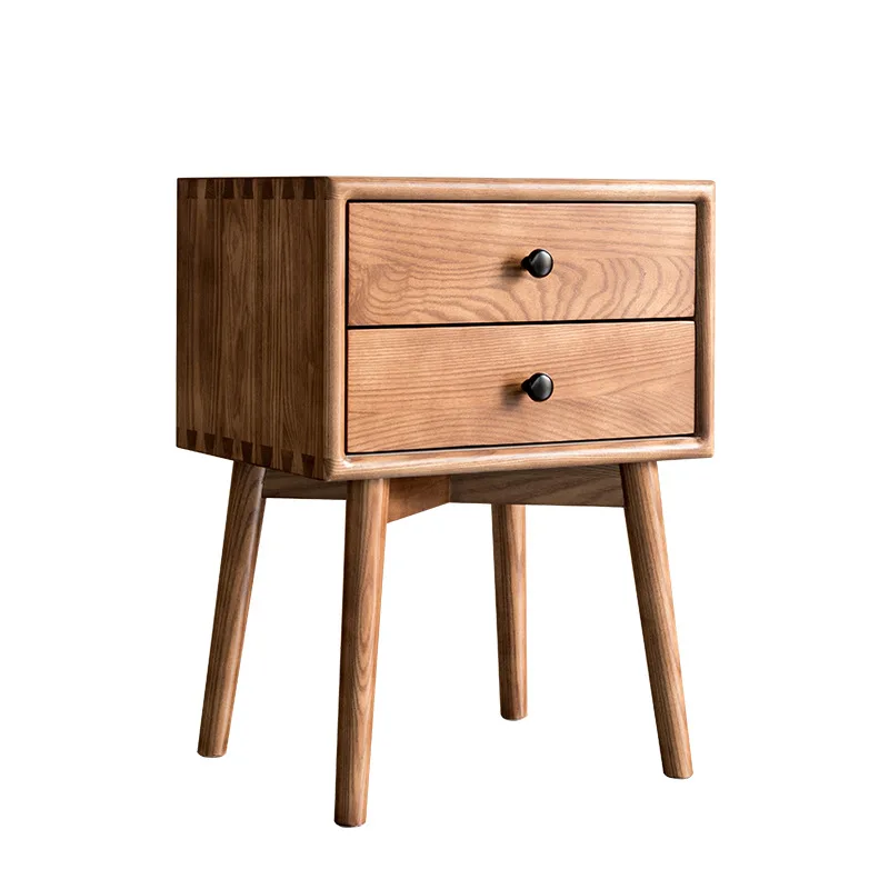 JOYLOVE Nordic Solid Wood Bedside Cabinet Modern Minimalist Small Cabinet Bedroom Ash Wood Bedside Storage Cabinet 2021