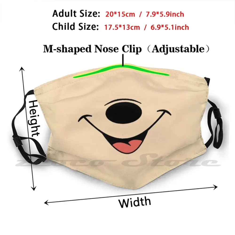 Mickey Lips Custom Pattern Washable Filter Pm2.5 Adult Kids Mask Hydro Lips Face Funny Cartoon Sale Shop Parody