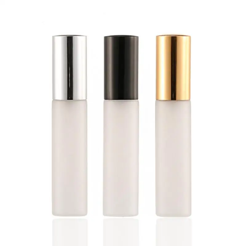 Travel Portable Empty 10ml Frosted Glass Spray Perfume Bottle Anodized Aluminum Essential Oil Sub-bottle LX8857