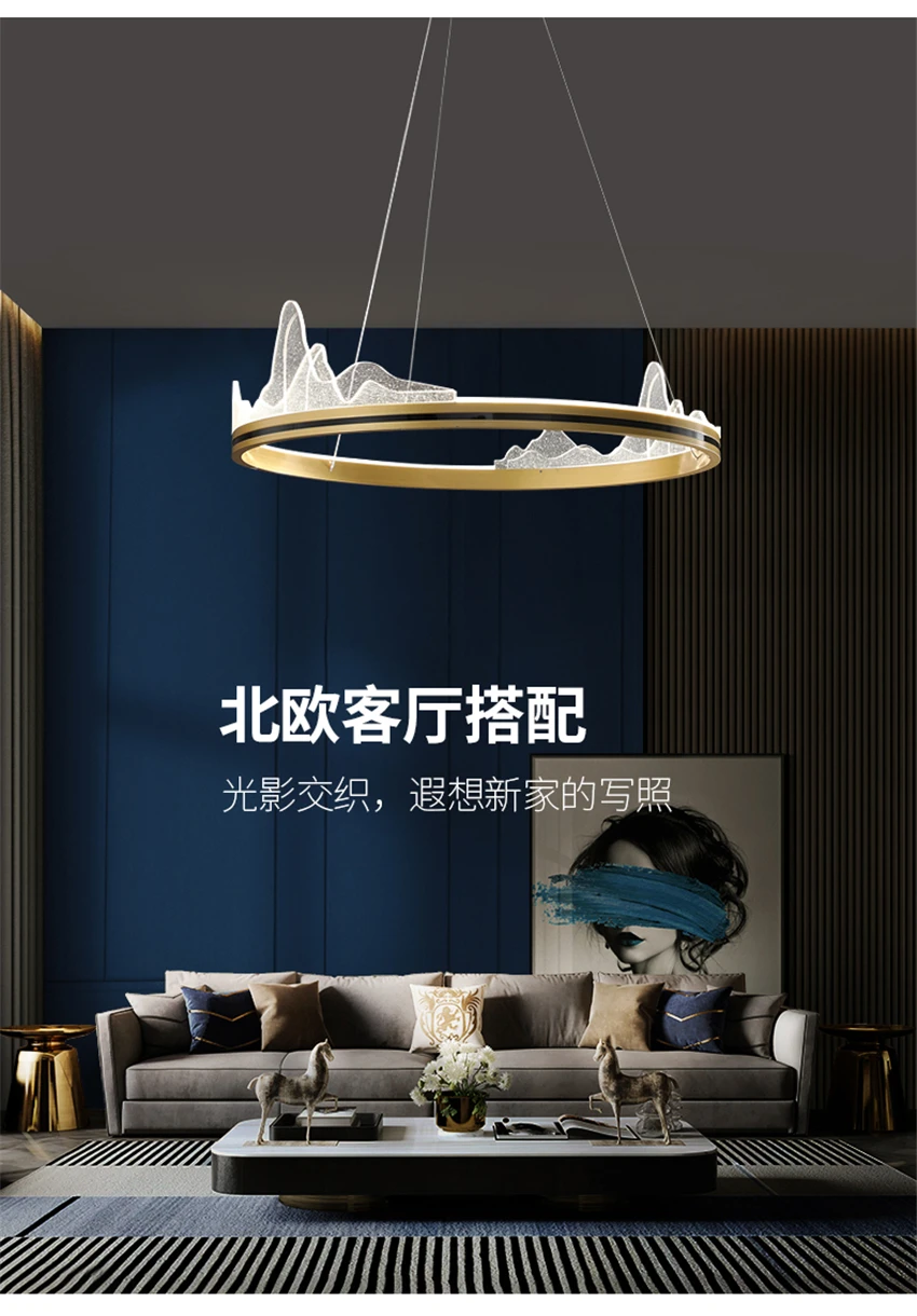 Modern Acrylic Iceberg Shape Pendant Lamps Round LED Hanging Lights Living Room Study Bedroom Bathroom Luxury Art Deco Lighting