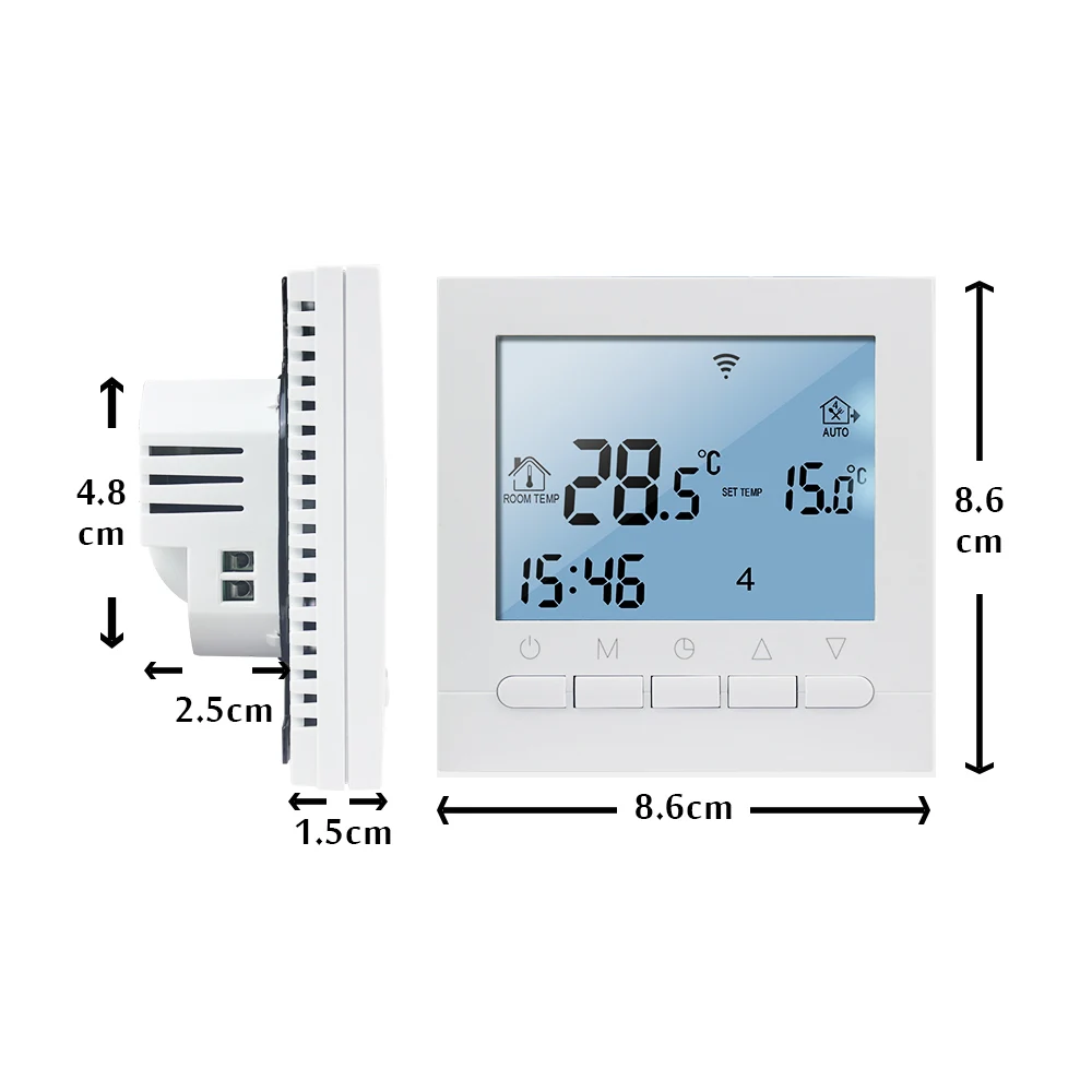 16A/3A Wifi Thermostat LCD Floor Heating Controller AC220V Gas Boiler Temperature Regulator Ralay Output Weekly Programmable