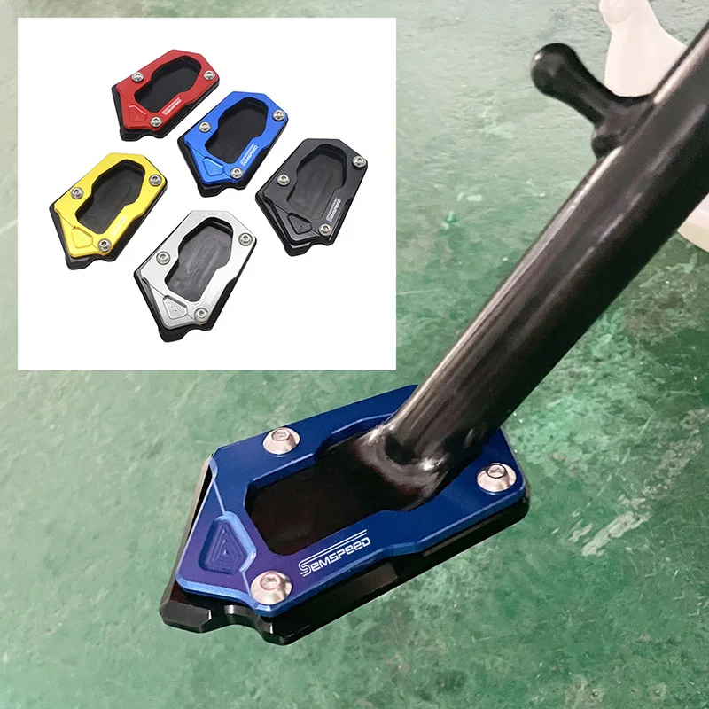 Latest For Aprilia RS660 Kickstand Enlarger Plate Extension Foot Pad RS660 2020-2021 CNC Side Stand Enlarger Plate Kickstand