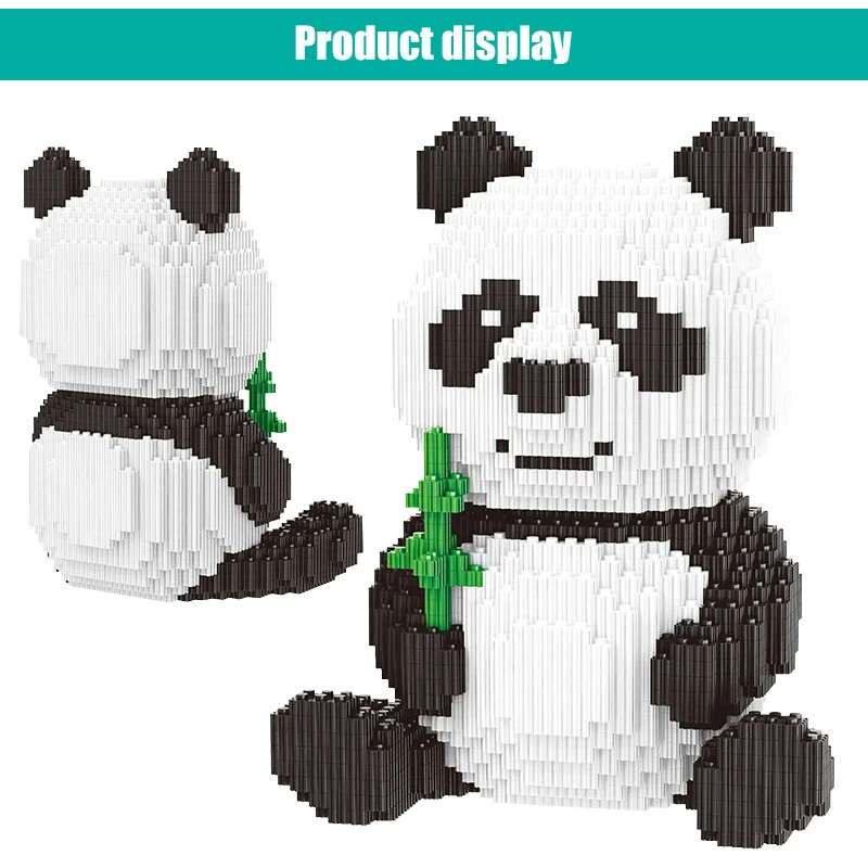 3689pcs DIY Assemable Panda Mini Blocks Educational Animal Toys for Children Building Blocks Model Bricks images - 6