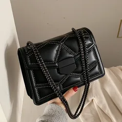 Vintage Small Rivet Flap Chain Shoulder Messenger Crossbody Bags Women Handbags Fashion Ladies Clutch Casual Totes Female Purse