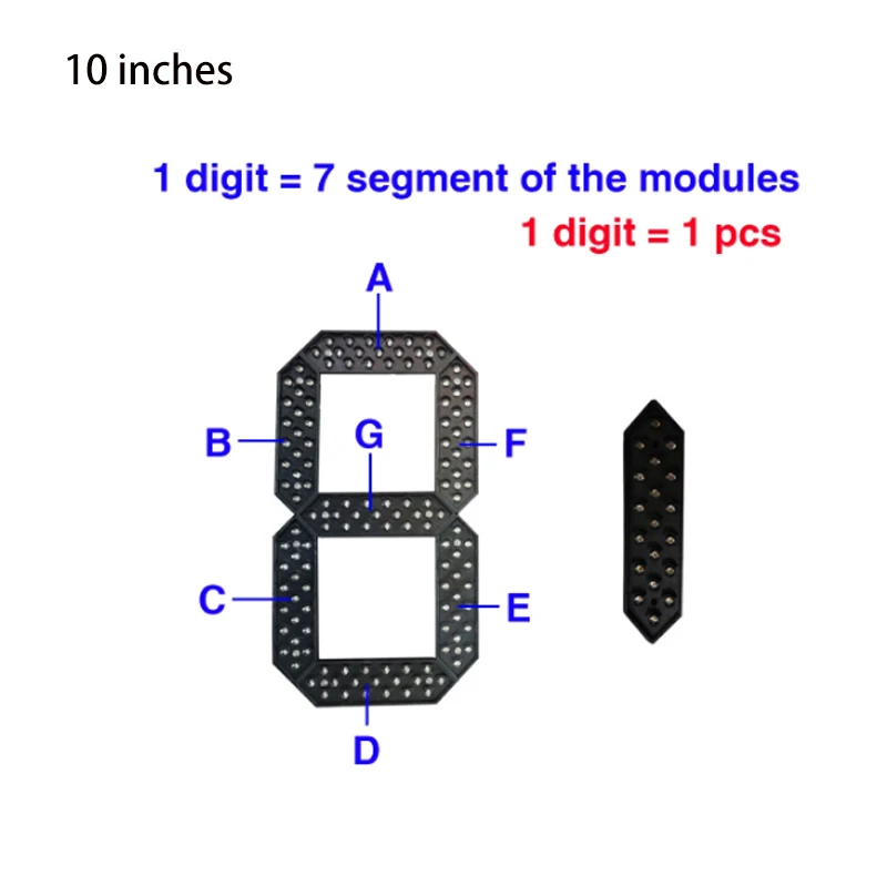 Imagem -04 - Polegada 7-segmentos Módulo de Número Led Preço Led Tempo Temperatura Pontuação Tamanho Pequeno Módulo de Exibição Led 10