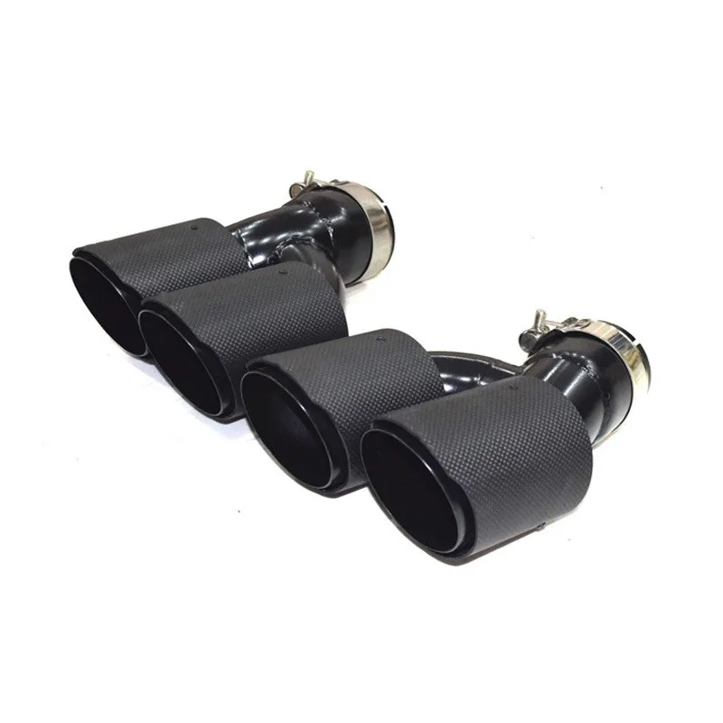 Car Accessories Exhaust Pipe For BMW 5 Series G30 G38 525li 530 540 2018-2021 Carbon Fiber Stainless Steel Muffler Tip Nozzles